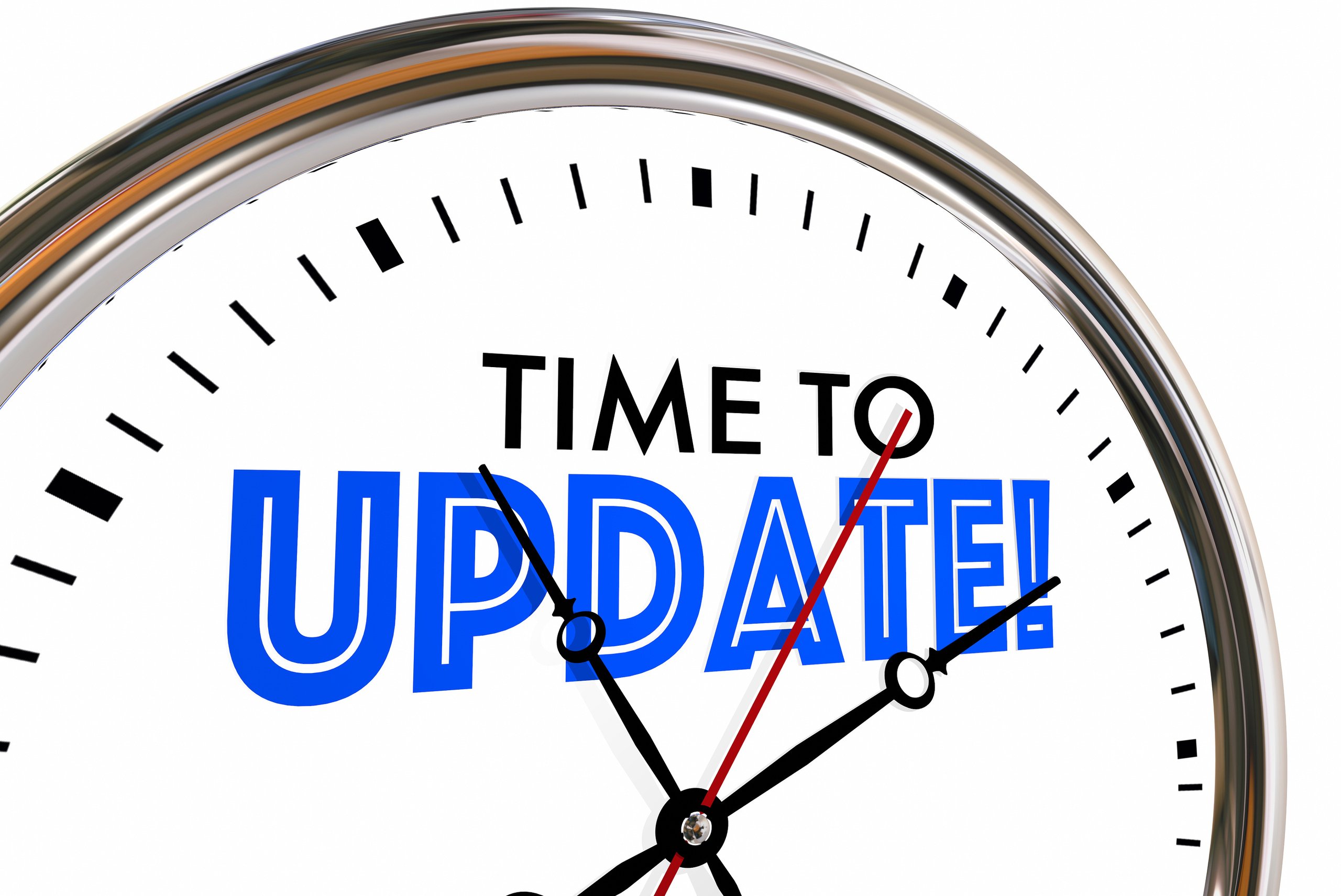 Time to Update Clock New Model Software 3d Illustration