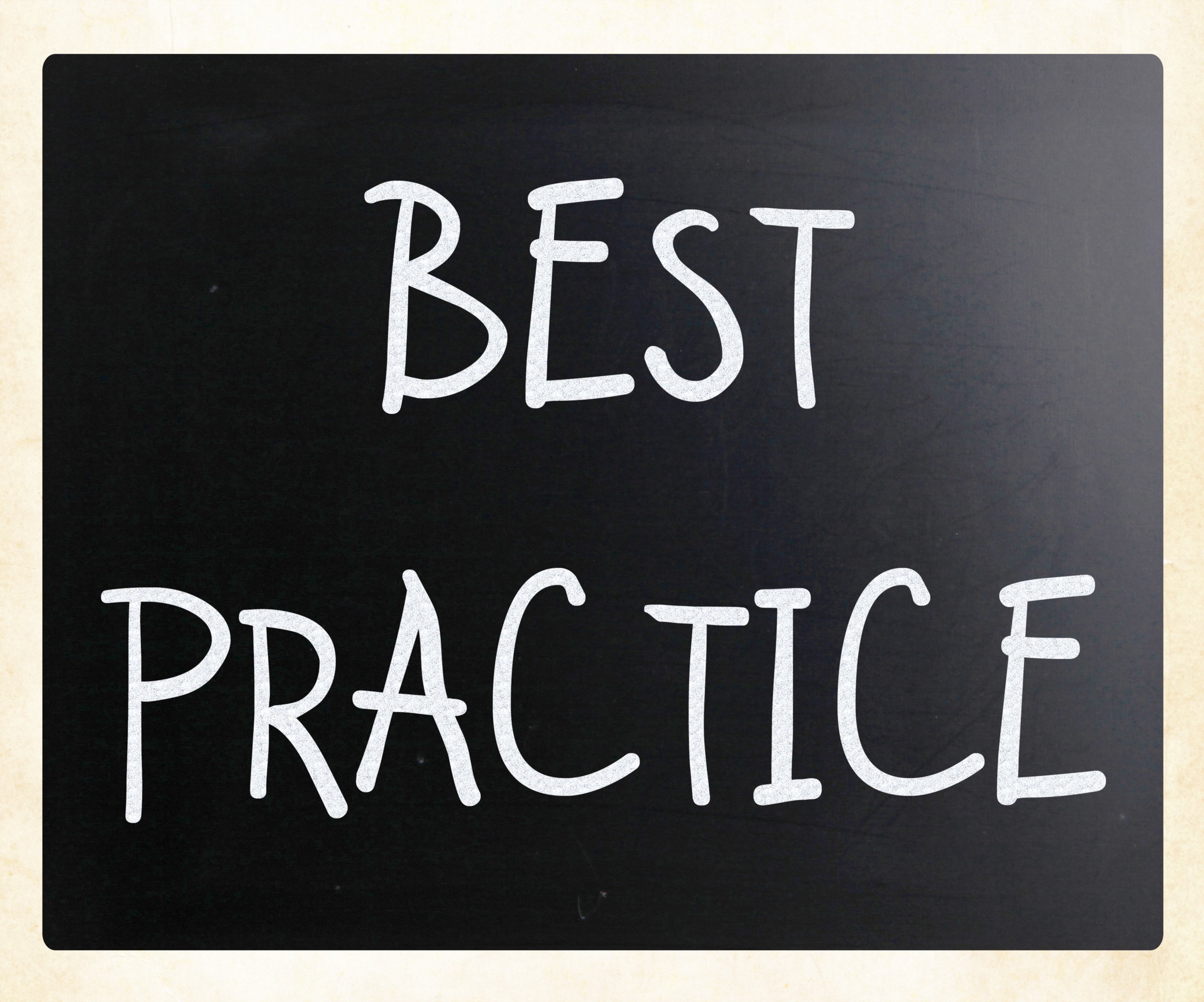 “best Practice” Handwritten With White Chalk On A Blackboard
